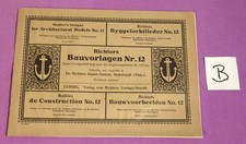 Richters Bauvorlagen Nr. 12  -  Anker Steinbaukasten Rudolstadt ~ 1920 (B)