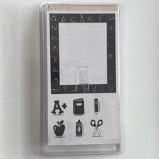 Stampin Up Vintage RETIRED 2002 Elementary Days Set Of 7 - Never Used