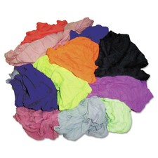 HOSPECO 24510 New Colored Knit Polo T-Shirt Rags - Assorted Colors (1/CT) New