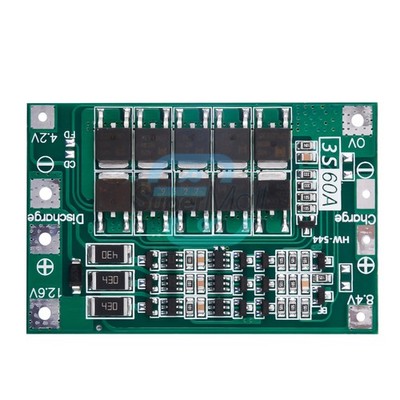 3S 12.6V Li-Ion LiPo Battery 18650 Charger Balanced BMS Protection Board 60A
