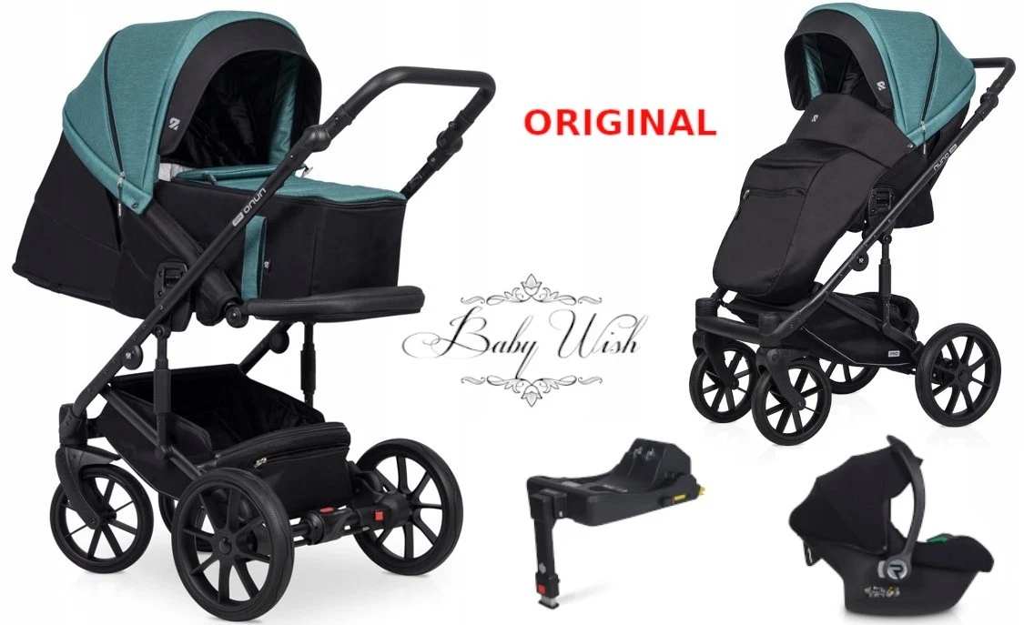RIKO NUNO PRO kids buggy stroller / pushchair + soft gondola CAR SEAT , ISOFIX