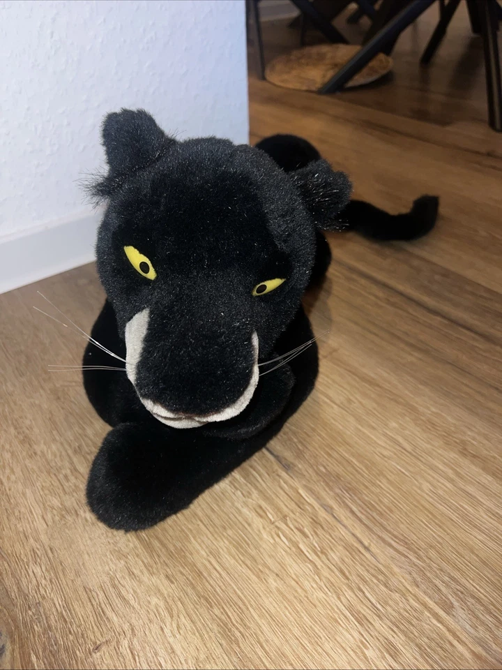 Vintage XXL Disney Schwarzer Panter Bagheera Dschungelbuch Stofftier - Bild 1 von 4