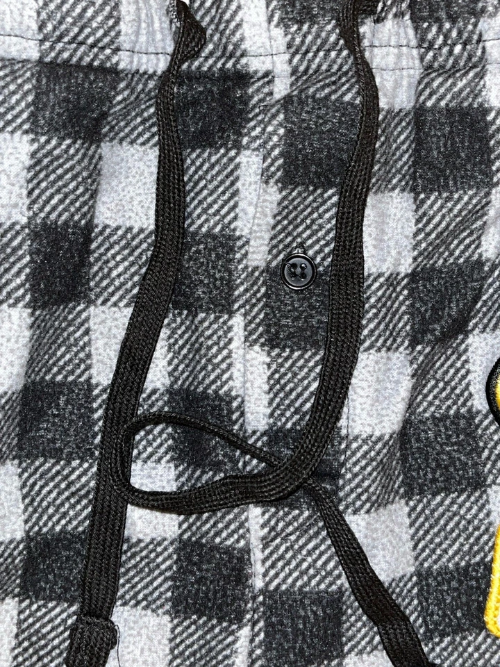 Pantalones de pijama de salón Batman a cuadros gris y negro con parches de imitación talla pequeña Foto 4 de 4