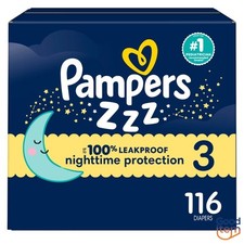 Pampers Swaddlers Overnight Diapers - Size 3 - 116ct: All-Night Protection Zone