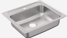 Moen 25"X22" Stainless Steel 22 Gauge Single Bowl Drop In Sink G221961