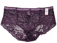 Women Panty Ashley Stewart NWT Lurex Lace Hipster Size 14-16