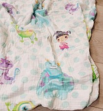 Vtg Sweet Elle Sue Disney Pixar Monsters Inc Movie Fitted Crib Sheet Boo Mike