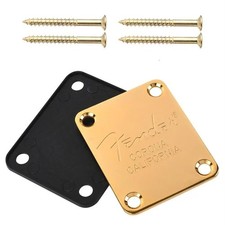guitar neck plate gold logo engraved