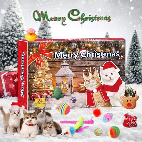 Calendario de Adviento para Gatos 24 Días Calendario de Cuenta Regresiva de Navidad para Gatos - Imagen 2 de 11