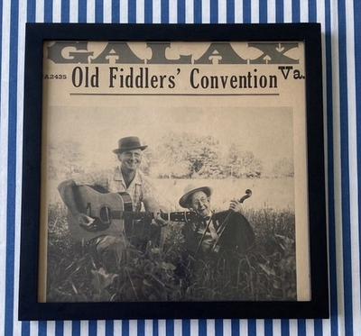 #ad 1964 Old Fiddlers#x27; Convention GALAX Va. Framed album cover and 78 Record $45.00
