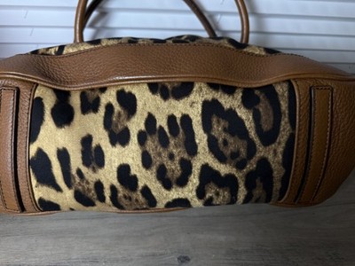 G*s様 DOLCE & GABBANA ショルダーバッグ ブラック/ブラウン Dolce&Gabbana Leopard Print Satchel Top Handle Bag Black Brown w