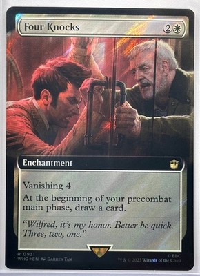 Four Knocks (Extended Art) (Surge Foil) Magic Gathering, MTG, Doctor Who (931)