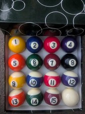 Full Set of Vintage Pool Balls Billiard Balls
