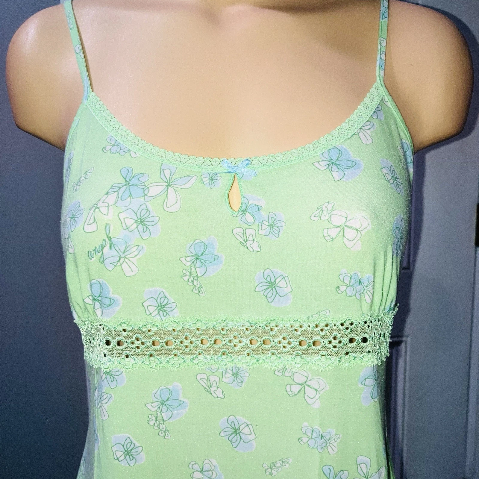 UNDERCOVER Abito vestito Victoria's Secret VINTAGE modal cami slip taglia grande super morbido neon