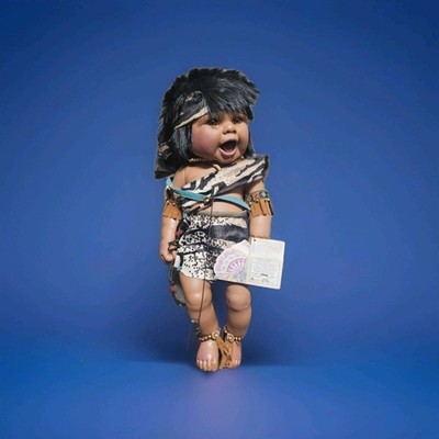#1885 The Danea Collection Doll 16''   NATIVE AMERICAN Indian HAPPY w BOW L@@K!