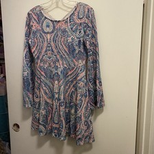Buffalo David Bitton Womens Mini Dress S 34” Boho Lace Peasant Paisley Festival