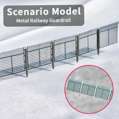 N Scale Metal Fence Guardrail 1/3PCS Railway Diorama Barrier 8.8/17.5cm