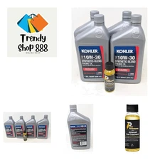 Pack of 4 -S Synthetic Blend SAE 10W-30 4-Cycle Engine Oil and Fuel Treatment