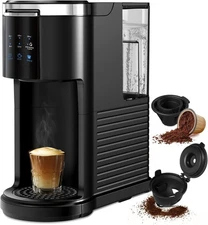 Single Serve Coffee Maker K Cup 2 in 1 Coffee Machine with Ground Coffee & Pods