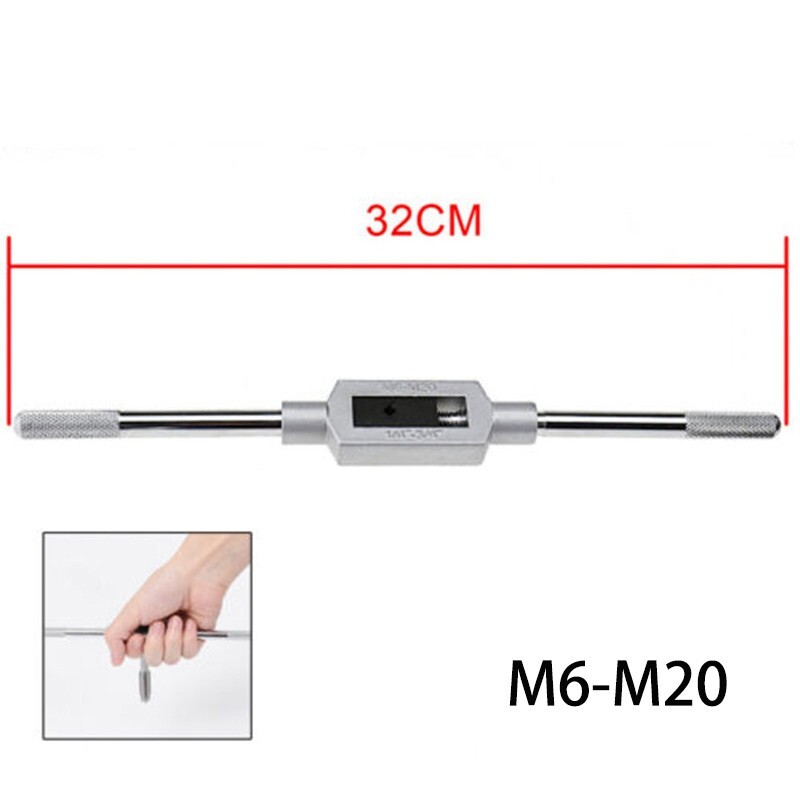 Mesee 2-teiliges T-Griff Ratsche Windeisen Set – Verstellbar Für M3-M8 & M5-M12 Gewindebohrer, Reversible Ratschenfunktion, Legierter Stahl