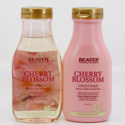 BEAVER Cherry Blossom  Shampoo & Conditioner 350ML/Balance, Soften (DUO)