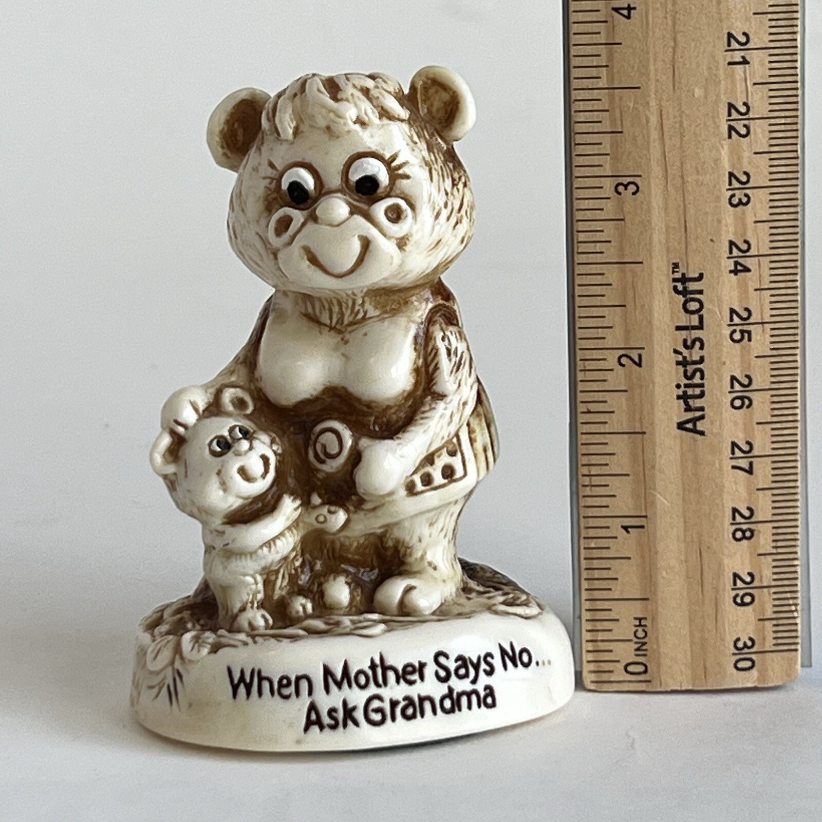 VTG 1976 Russ Berrie & Co When Mother Says No... Ask Grandma Figurine