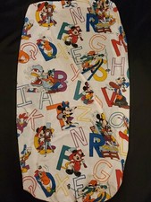 Vintage Walt Disney Dundee Fitted Crib Sheet Mickey and Friends Alphabet Minnie