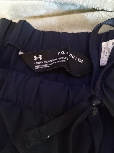 Under Armor Athletic Pants Youth X L Zipped Ankles Blue And Gray Pockets - Picture 4 of 8