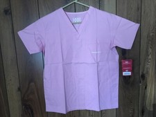 Oregon Ducks Small Pink Embroidered "Oregon" Logo Nursing Scrub 1 Pocket Top