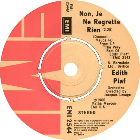 Edith Piaf - Non, Je Ne Regrette Rien (7", EP) - Picture 1 of 1