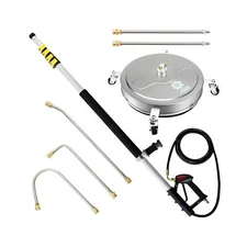 JANZ 20'' Surface Cleaner and 24 FT Telescoping Wand Pro