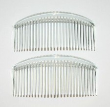 Italian Hair Comb Large 4" Curved Long Clear Transparent Women New Made in Italy