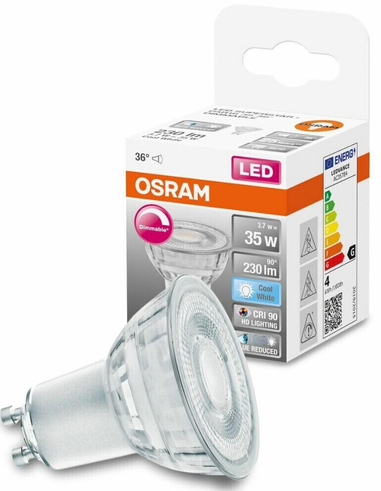 Светодиодная лампа OSRAM LED GU10 с подсветкой kaltwei Reflektorlampe 36 LED Spot 3735 Вт Leuchtmittel 2090₽