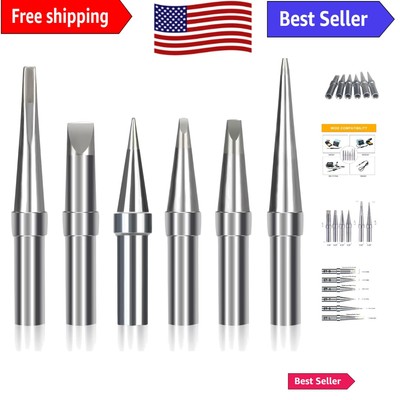 Professional Grade Weller ET Soldering Iron Tips Set - 6 Different Shapes and...