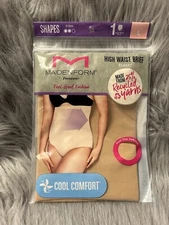 Maidenform Flexees Shapewear Women’s Size Large High Waist Brief Soft Seamless