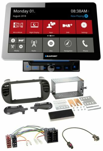 Türspiegel Abdeckleisten Fiat 500 - 2 Stück Glänzend Schwarz 2012-2019