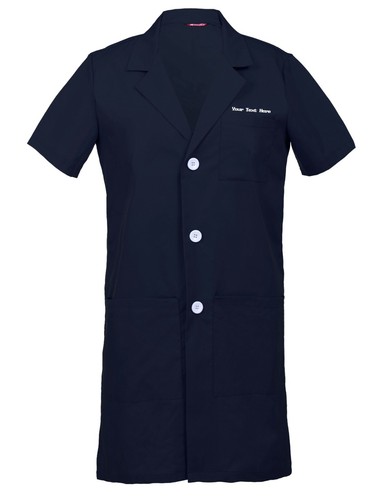 Custom Embroidered Men's Short Sleeves Lab Coat Laboratory Doctor Workwear - Picture 15 of 50