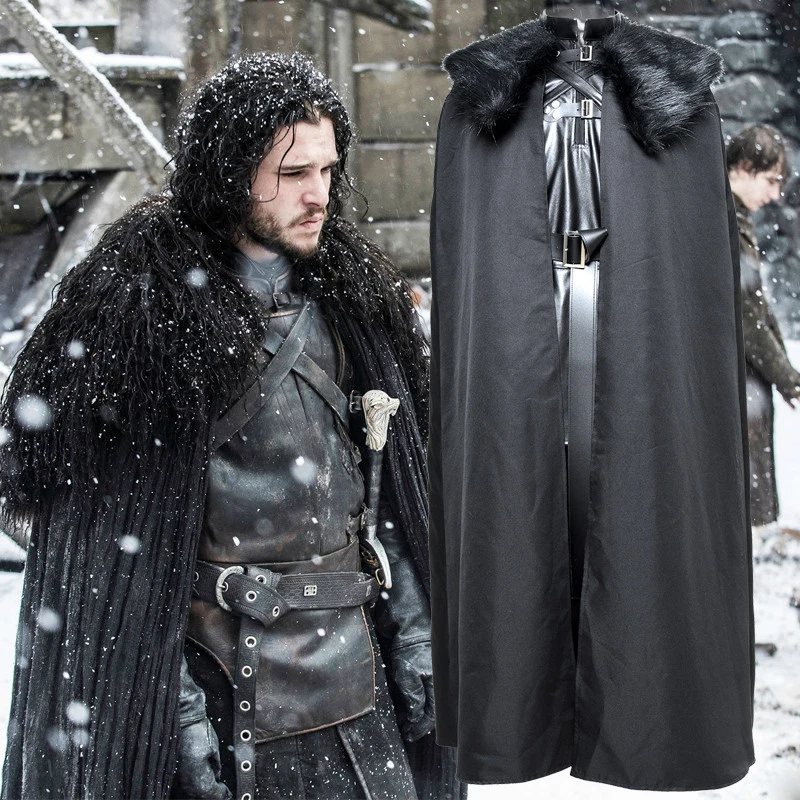 For Game of Thrones Jon Snow Cosplay Costumes Halloween Fancy Party Mens  Outfit