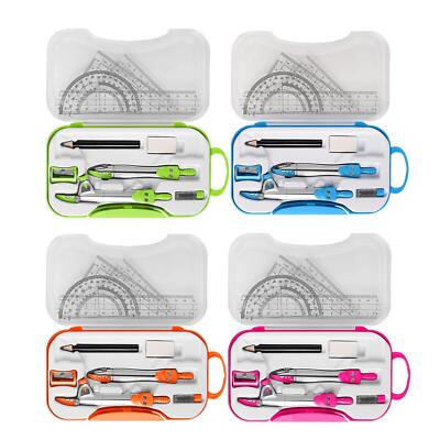 Mathe Geometrie Kit Set Winkelmesser Dreieck Lineal Schreibwaren Bleistift