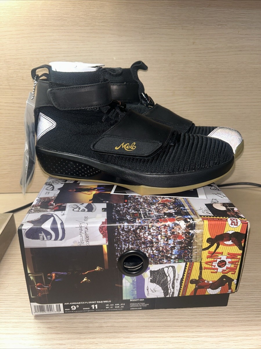 2018 Jordan 20 Flyknit Rag & Bone Melo Black Sz 9.5 BQ3271-001 