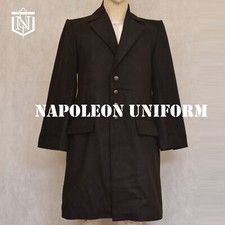 New 19th Century Black Regency Wool Frock Coat, Regency Historical Fashion Coat