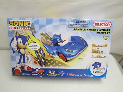 NEW SONIC THE HEDGEHOG SONIC & CASINO STREET PLAY SET CONSTRUCTION SET ERECTOR