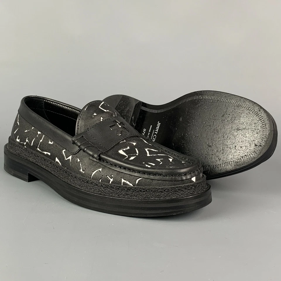 JIMMY CHOO X Eric Neblina Colección Motivo Floral- Por Poggy Talla 7.5 Negro - Imagen 3 de 4