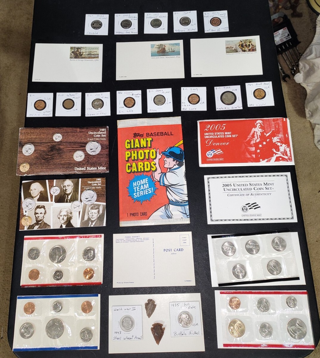 Estate US COIN LOT MINT SETS Vintage Baseball & Civil War Post =NO JUNK DRAWER