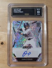2020 Oswald Peraza Leaf Flash #1 Rookie Autograph BA-0P1 GMA 10 GEM MT