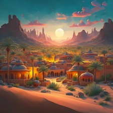 "Oasis of Prosperity" Jigsaw puzzle 120, 252, 500-Piece