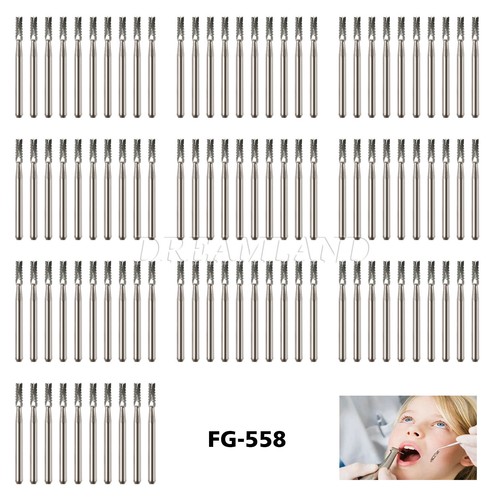 10 Fraises Dentaires En Carbure De Tungstène FG-558 - Pour Pièce à Main Haute Vitesse
