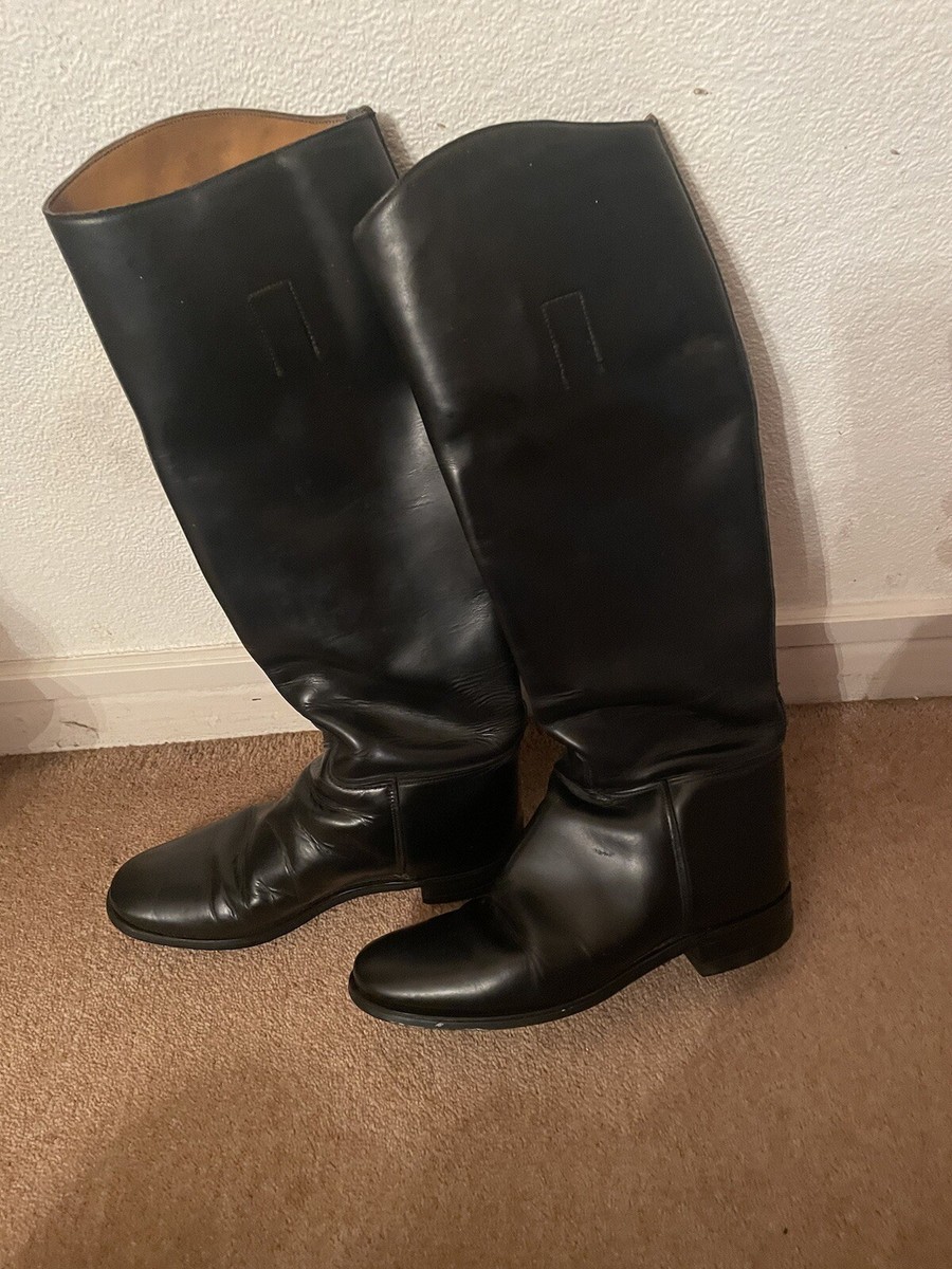 Hawkins Size Black Leather Long Riding Boots Good Condition