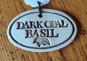 Dark Opal Basil Plant Garden Marker Terracotta Stone Material 3.75 X 2.5 Canada