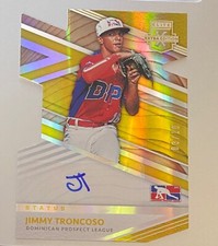 2020 Elite Extra Edition  Die Cut Gold #177 Jimmy Troncoso /10 Auto RC #P2875